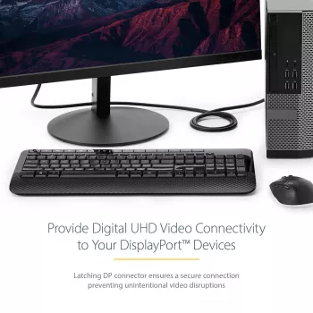 StarTech.com 2 m (6 pēdas) DisplayPort 1.2 kabelis - 4K x 2K Ultra HD VESA sertificēts DisplayPort kabelis - DP uz DP kabelis monitoram - DP video/displeja vads - fiksējoši DP savienotāji