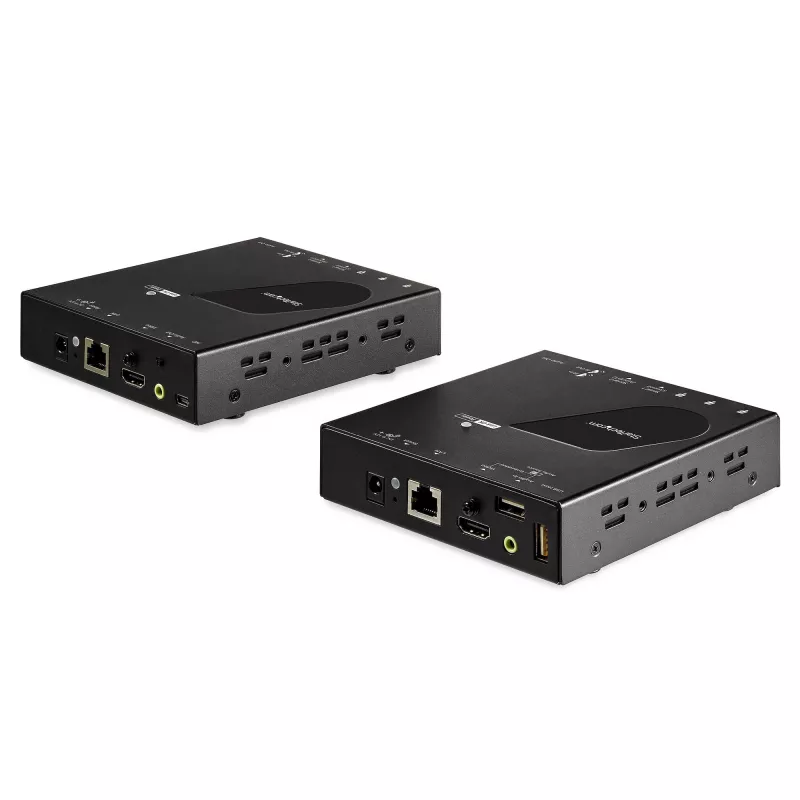 StarTech.com HDMI KVM paplašinātājs pa IP tīklu - 4K 30Hz HDMI 2.0 un USB pa IP LAN vai Cat5e/Cat6 Ethernet kabelis (100m/330ft) - Attālināta KVM slēdža/konsoles raidošā/uztvērēja paplašinātāja komplekts