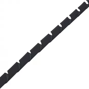 Spiral kabelis Wrap InLine 10 m, melns, 18 mm diametrs, 1,8 cm biezums