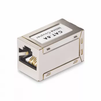 StarTech.com Ekranēts RJ45 savienotājs, Inline Cat6a savienotājs, Mātīte uz mātīti (F/F) T568B spraudkontaktu izvietojums, Ekranēts Ethernet kabeļa pagarinātājs