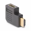 StarTech.com Leņķa HDMI 2.0 adapteris, vīrišķais uz sievišķo, horizontāls 90 grādu leņķa HDMI pieslēgvietas aizsargs, 4K 60Hz, ātrdarbīgs HDMI savienotāja pagarinātājs, V/S