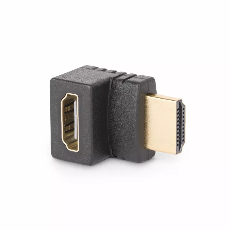 StarTech.com lejupvērsts HDMI 2.0 adapteris, vīrišķais uz sievišķo, vertikāls 90 grādu leņķa HDMI pieslēgvietas aizsargs, 4K 60Hz, ātrgaitas HDMI savienotāja pagarinātājs, V/S