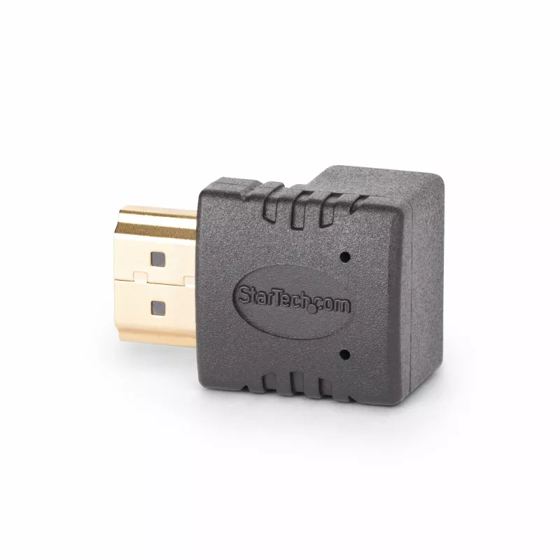 StarTech.com lejupvērsts HDMI 2.0 adapteris, vīrišķais uz sievišķo, vertikāls 90 grādu leņķa HDMI pieslēgvietas aizsargs, 4K 60Hz, ātrgaitas HDMI savienotāja pagarinātājs, V/S