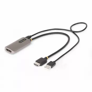 StarTech.com 1 pēda (30 cm) HDMI uz DisplayPort adaptera kabelis, 8K 60 Hz, aktīvs HDMI 2.1 uz DP 1.4 video pārveidotājs, USB kopnes barošana ar iekļauto kabeli