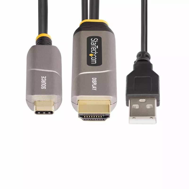 StarTech.com 9,15 m USB-C uz HDMI 2.0 aktīvais optiskais kabelis (AOC), 4K 60Hz, CL3 novērtēts, vienvirziena USB Type-C uz HDMI adaptera kabelis