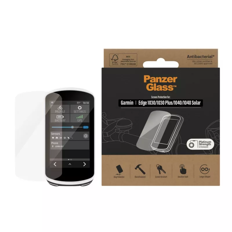 PanzerGlass ekrāna aizsargs Garmin Edge 1030 1040 pretatspīduma rūdītais stikls