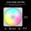 Corsair RS120 ARGB ventilators 12 cm balts 420-2100 RPM