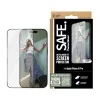 PanzerGlass SAFE. by ® ekrāna aizsargs ar melnu rāmi iPhone 16 Pro | Īpaši plata piegulšanās