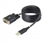 StarTech.com 6.6ft (2m) USB uz Null Modem seriālo adaptera kabeli, COM saglabāšana, FTDI, USB-A uz DB9 RS232, maināmas DB9 skrūves/uzgriežņi, Windows/macOS/Linux