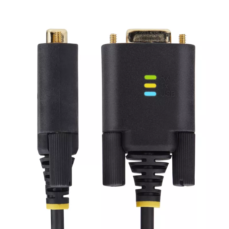 StarTech.com 6.6ft (2m) USB uz Null Modem seriālo adaptera kabeli, COM saglabāšana, FTDI, USB-A uz DB9 RS232, maināmas DB9 skrūves/uzgriežņi, Windows/macOS/Linux