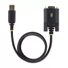 StarTech.com 6.6ft (2m) USB uz Null Modem seriālo adaptera kabeli, COM saglabāšana, FTDI, USB-A uz DB9 RS232, maināmas DB9 skrūves/uzgriežņi, Windows/macOS/Linux