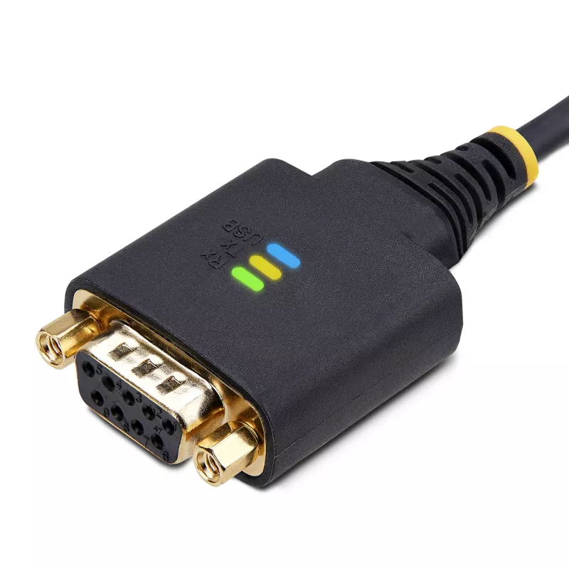 StarTech.com 6.6ft (2m) USB uz Null Modem seriālo adaptera kabeli, COM saglabāšana, FTDI, USB-A uz DB9 RS232, maināmas DB9 skrūves/uzgriežņi, Windows/macOS/Linux