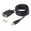 StarTech.com 6.6ft (2m) USB uz Null Modem seriālo adaptera kabeli, COM saglabāšana, FTDI, USB-A uz DB9 RS232, maināmas DB9 skrūves/uzgriežņi, Windows/macOS/Linux