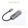 StarTech.com 2.5GbE USB-C uz Ethernet adapteris, 100 W PD caurlaide, NBASE-T NIC, USB 3.0 Type-C 2.5/1G vairāku ātrumu tīkls, saderīgs ar Thunderbolt, Windows un Mac