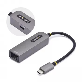 StarTech.com USB-C uz Ethernet adapteris, NIC, 100W PD caurlaide, USB 3.0 Type-C 1Gbps vairāku ātrumu tīkla adapteris, Thunderbolt saderīgs, Windows un Mac