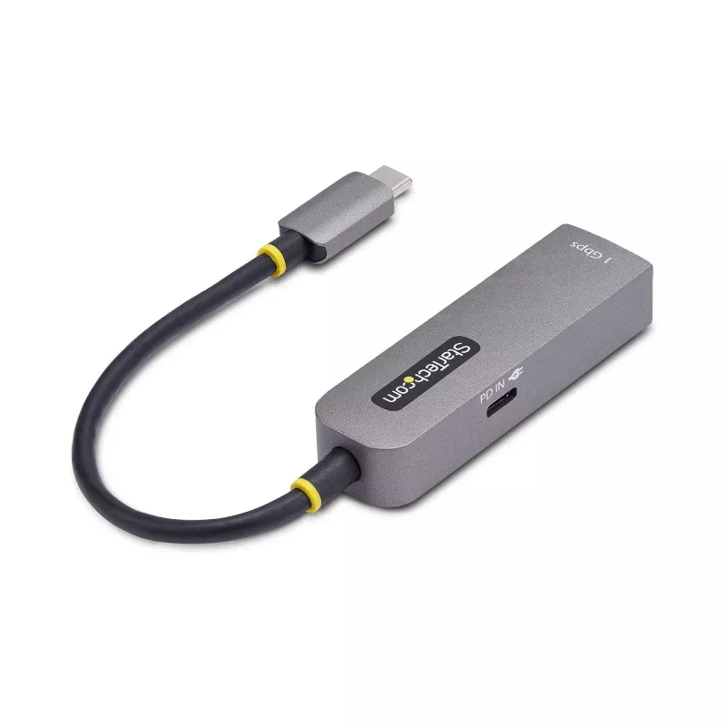 StarTech.com USB-C uz Ethernet adapteris, NIC, 100W PD caurlaide, USB 3.0 Type-C 1Gbps vairāku ātrumu tīkla adapteris, Thunderbolt saderīgs, Windows un Mac