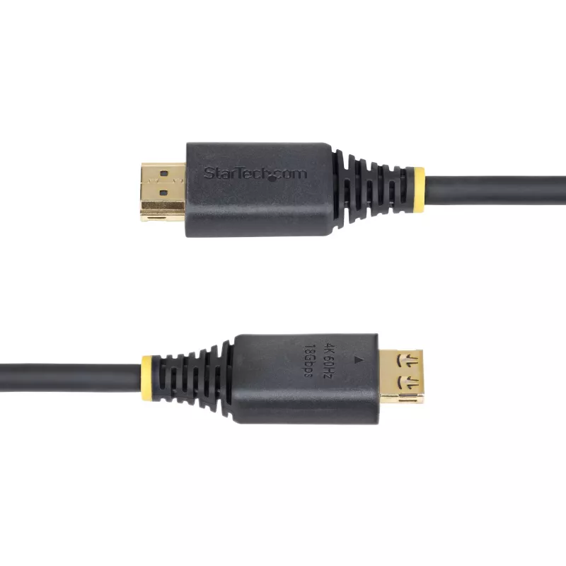 StarTech.com 6 pēdas (1,8 m) ātrdarbīgs HDMI kabelis ar satverošiem savienotājiem, 4K 60 Hz/1440p 144 Hz, HDR10/HDCP 2.2/ARC, 18 Gbps, UHD HDMI 2.0 vads televizoram/monitoram/displejam, TPE apvalks