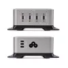 StarTech.com 4 portu vairāku ierīču USB-C lādētājs, 240 W kopējā jauda, viens ports 140 W EPR, PD 3.1, pieskrūvējamie porti, konferenču telpām, iekavās iekļauts stiprinājums virsmas montāžai