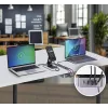 StarTech.com 4 portu vairāku ierīču USB-C lādētājs, 240 W kopējā jauda, viens ports 140 W EPR, PD 3.1, pieskrūvējamie porti, konferenču telpām, iekavās iekļauts stiprinājums virsmas montāžai