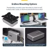 StarTech.com 4 portu vairāku ierīču USB-C lādētājs, 240 W kopējā jauda, viens ports 140 W EPR, PD 3.1, pieskrūvējamie porti, konferenču telpām, iekavās iekļauts stiprinājums virsmas montāžai