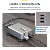 StarTech.com 4 portu vairāku ierīču USB-C lādētājs, 240 W kopējā jauda, viens ports 140 W EPR, PD 3.1, pieskrūvējamie porti, konferenču telpām, iekavās iekļauts stiprinājums virsmas montāžai