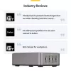 StarTech.com 4 portu vairāku ierīču USB-C lādētājs, 240 W kopējā jauda, viens ports 140 W EPR, PD 3.1, pieskrūvējamie porti, konferenču telpām, iekavās iekļauts stiprinājums virsmas montāžai