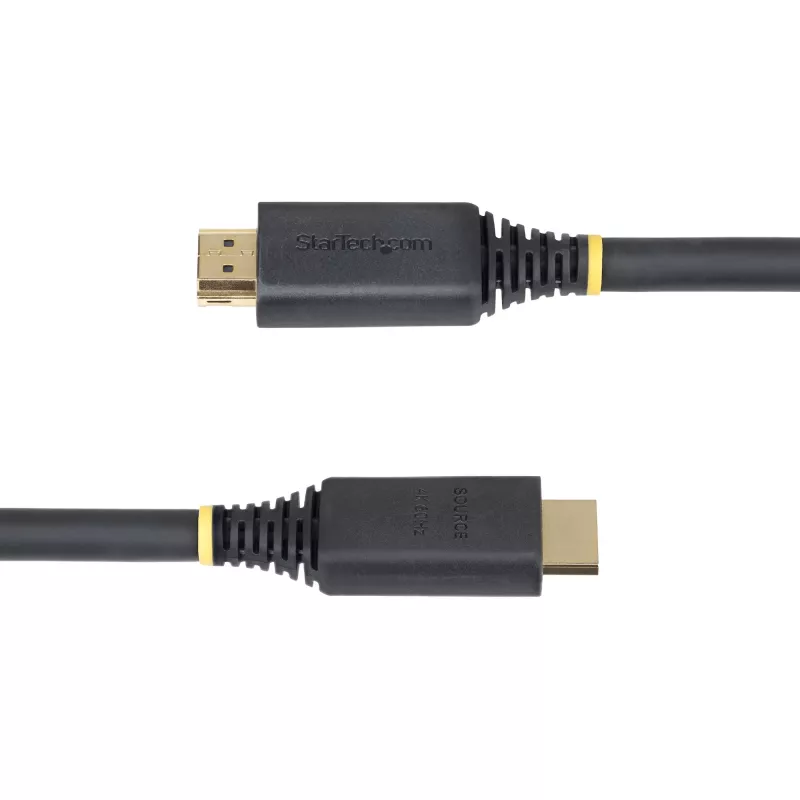 StarTech.com 15m (49,2 pēd.) aktīvs ātrgaitas HDMI kabelis, 4K 60 Hz/1440p 144 Hz, HDR10/HDCP 2.2/ARC, 18 Gbit/s, UHD HDMI 2.0 vads televizoram/monitoram/displejam, TPE apvalks