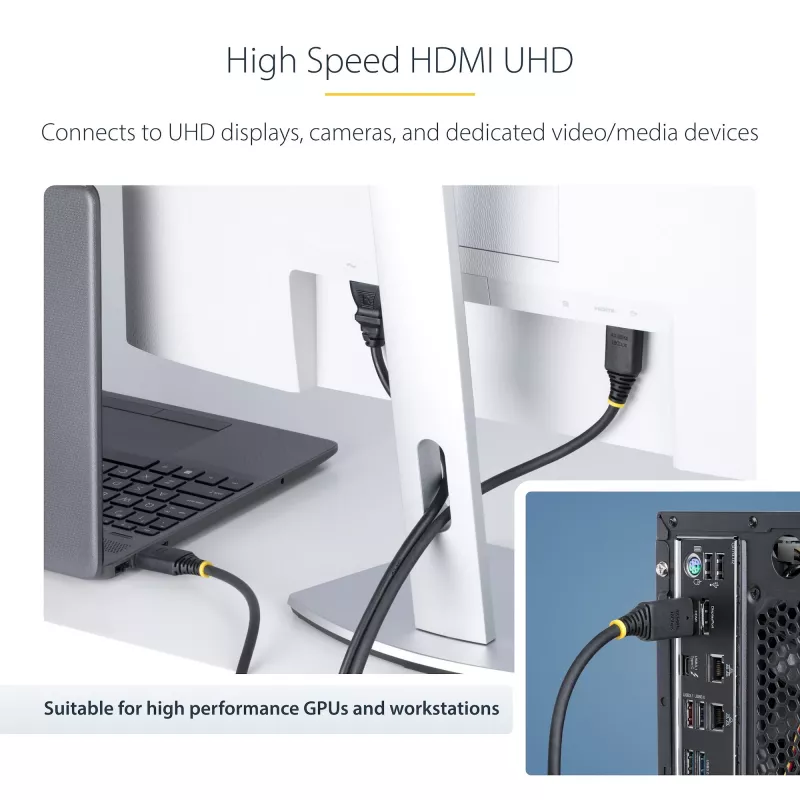 StarTech.com 15m (49,2 pēd.) aktīvs ātrgaitas HDMI kabelis, 4K 60 Hz/1440p 144 Hz, HDR10/HDCP 2.2/ARC, 18 Gbit/s, UHD HDMI 2.0 vads televizoram/monitoram/displejam, TPE apvalks
