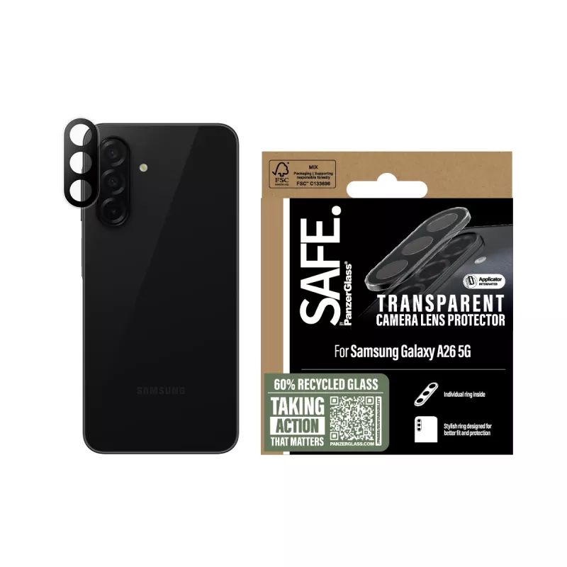 Kameras objektīva aizsargs PanzerGlass Samsung Galaxy A26 5G Caurspīdīgs pret skrāpējumiem triecienizturīgs