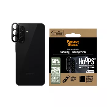 Kameras objektīva aizsargs PanzerGlass Samsung Galaxy A26 5G skrāpējumizturīgs triecienizturīgs