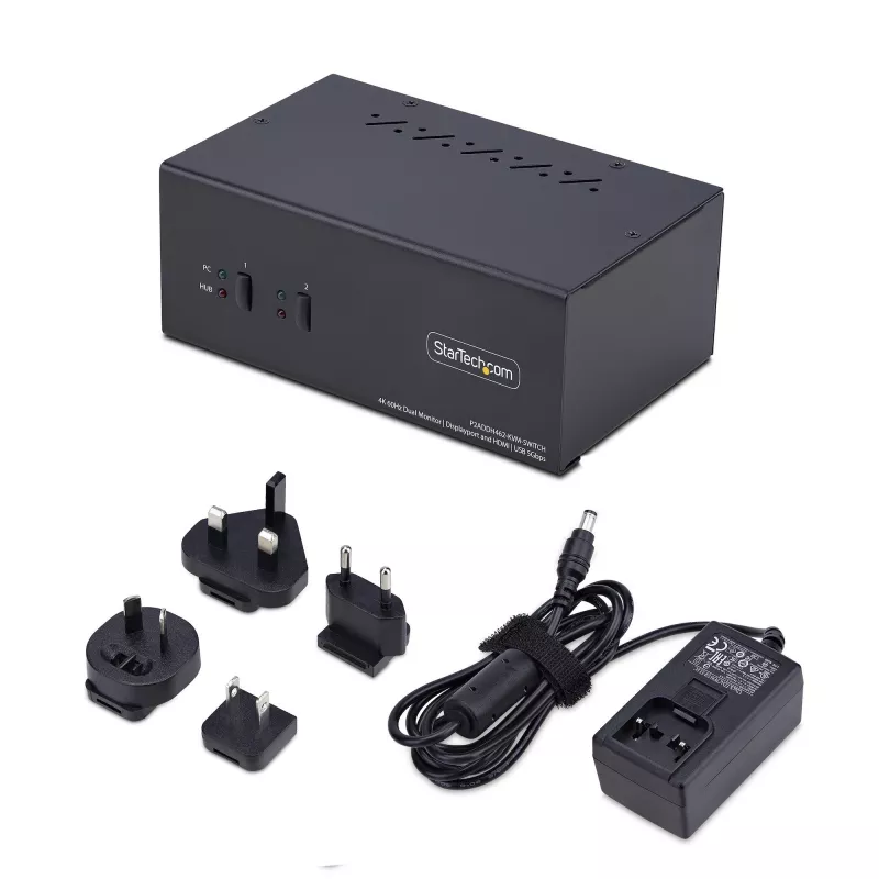 StarTech.com P2ADDH462-KVM-SWITCH KVM slēdzis, melns