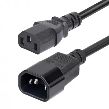 StarTech.com 4,5 m (15 pēdas) pagarinātāja strāvas vads, C14 uz C13 PDU strāvas vads, 15 A 250 V, 14 AWG, maiņstrāvas kabelis PDU/barošanas blokam, ar KEMA-KEUR sertifikātu
