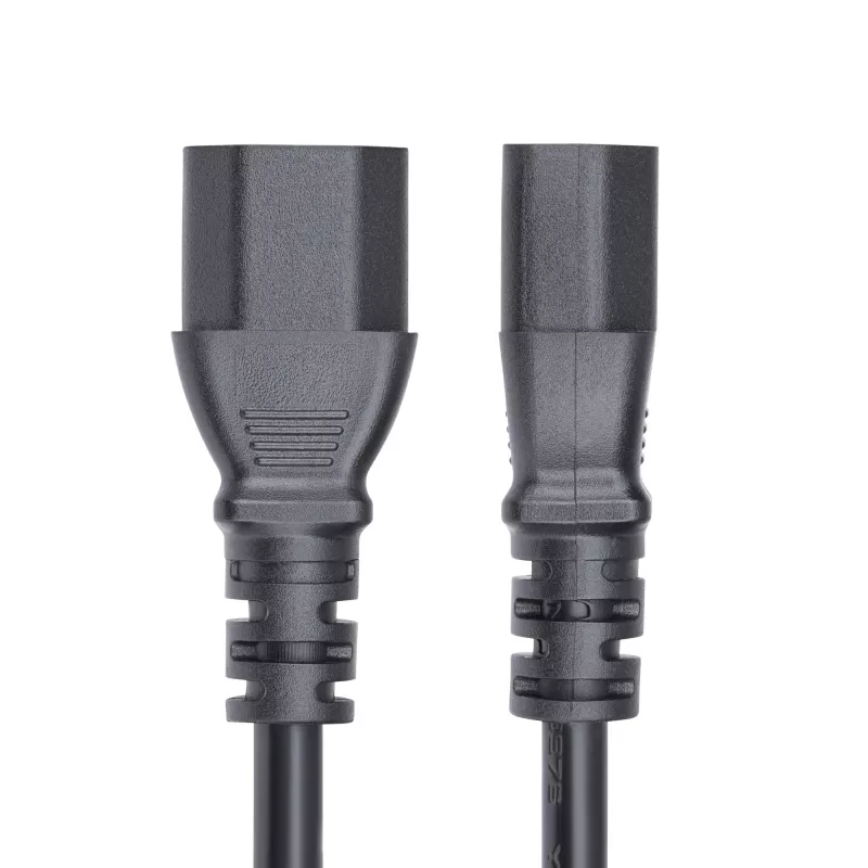 StarTech.com 4,5 m (15 pēdas) pagarinātāja strāvas vads, C14 uz C13 PDU strāvas vads, 15 A 250 V, 14 AWG, maiņstrāvas kabelis PDU/barošanas blokam, ar KEMA-KEUR sertifikātu