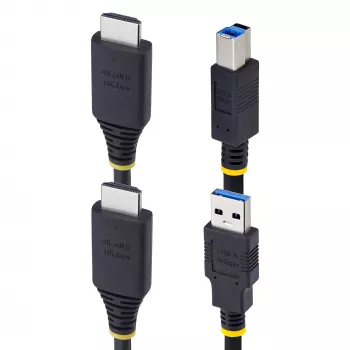 StarTech.com 3 m HDMI un USB 5 Gbps KVM kabelis, 4K 60 Hz, HDMI 2.0 un USB kombinētais kabelis KVM slēdžiem