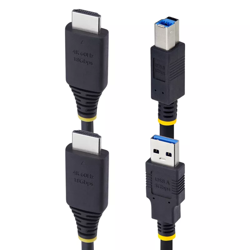 StarTech.com 3 m HDMI un USB 5 Gbps KVM kabelis, 4K 60 Hz, HDMI 2.0 un USB kombinētais kabelis KVM slēdžiem