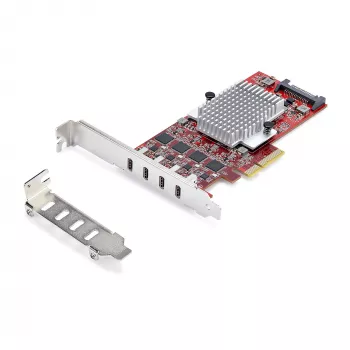 StarTech.com 4 portu USB Type-C PCIe karte, USB 3.2 10Gbps, USB-C PCI Express paplašināšanas karte, 4x neatkarīgi USB kontrolleri, Windows/Linux/macOS, TAA atbilstoša