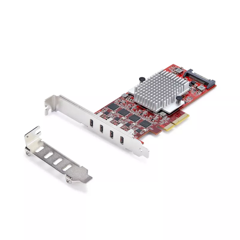 StarTech.com 4 portu USB Type-C PCIe karte, USB 3.2 10Gbps, USB-C PCI Express paplašināšanas karte, 4x neatkarīgi USB kontrolleri, Windows/Linux/macOS, TAA atbilstoša