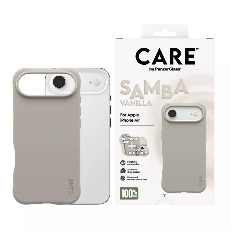 Apvalks PanzerGlass CARE by Fashionable Case Samba Vanilla ar MagSafe, iPhone 17 Air