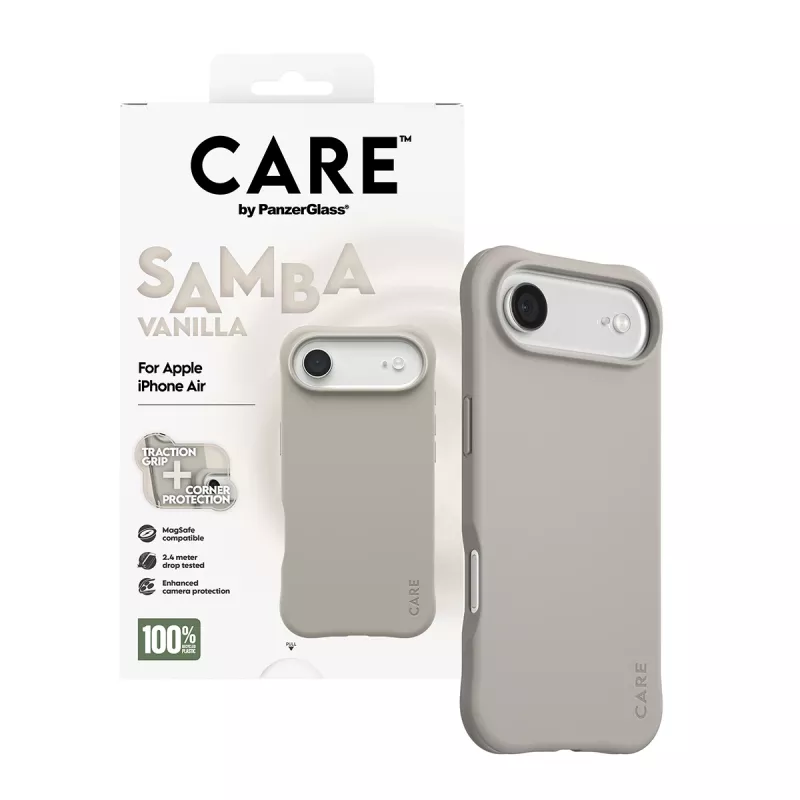 Apvalks PanzerGlass CARE by Fashionable Case Samba Vanilla ar MagSafe, iPhone 17 Air