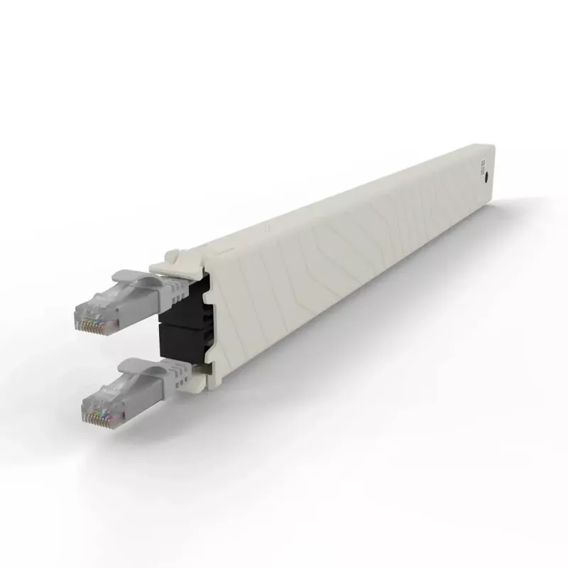 PATCHBOX .one Kasete 8RU UTP Pelēks Kabelis 0,8m Cat6a