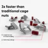 Skrūves un uzgriežņi PATCHBOX dvmnt50RD M6 Alumīnijs Tērauds 50 gab.
