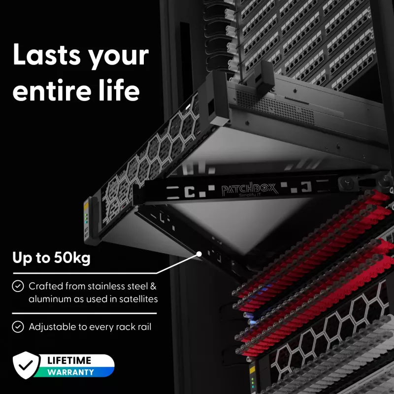 Instalācijas instruments PATCHBOX PBXEXE2 Melns Alumīnijs Nerūsējošais tērauds 48.3 cm