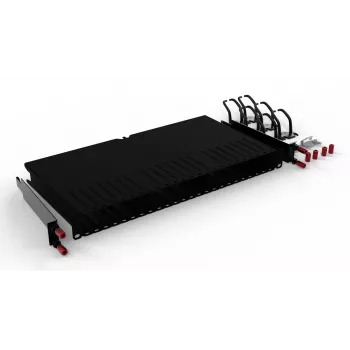 Kabeļu pārvaldības panelis PATCHBOX One PONEFRAME 19 collu Melns