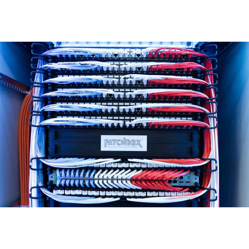 PATCHBOX PBCX8K kabeļu organizators Plaukts Kabeļu turētājs Melns 4 gab.