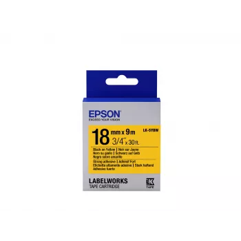 Epson lentes kasetne ar pastiprinātu adhēziju LK-5YBW melns/dzeltens 18mm (9m)