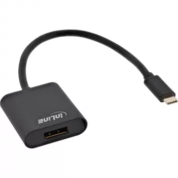 USB displeja pārveidotājs InLine 64102B USB-C vīr. uz DisplayPort 4K/60 Hz