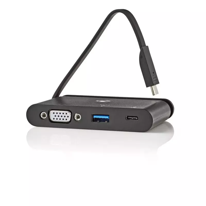 Nedis TCARF220BK klēpjdatora dokstacija USB 3.2 Gen 1 Type-C melna