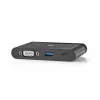 Nedis TCARF220BK klēpjdatora dokstacija USB 3.2 Gen 1 Type-C melna