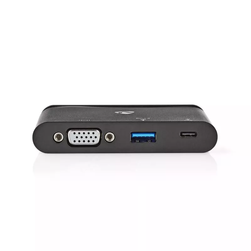 Nedis TCARF220BK klēpjdatora dokstacija USB 3.2 Gen 1 Type-C melna