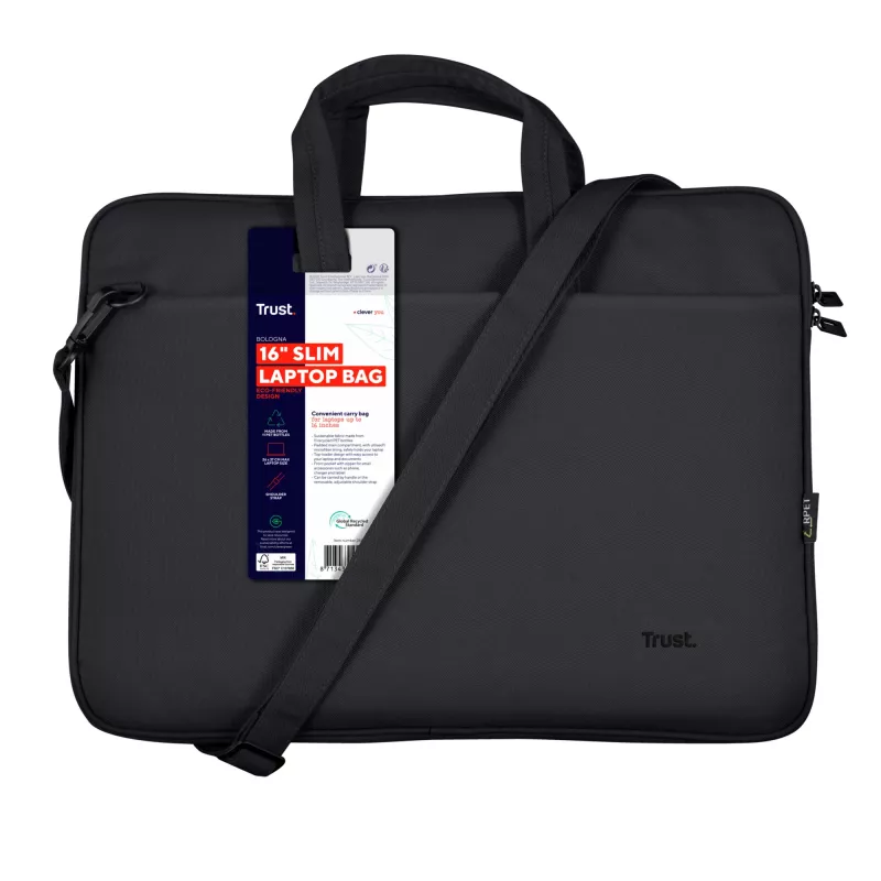 Trust Bologna 40.6 cm (16 collu) portfelis ar augšējo ielādi melns